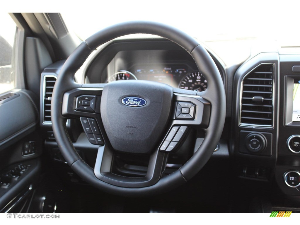 2019 Ford Expedition Limited Ebony Steering Wheel Photo #134210736
