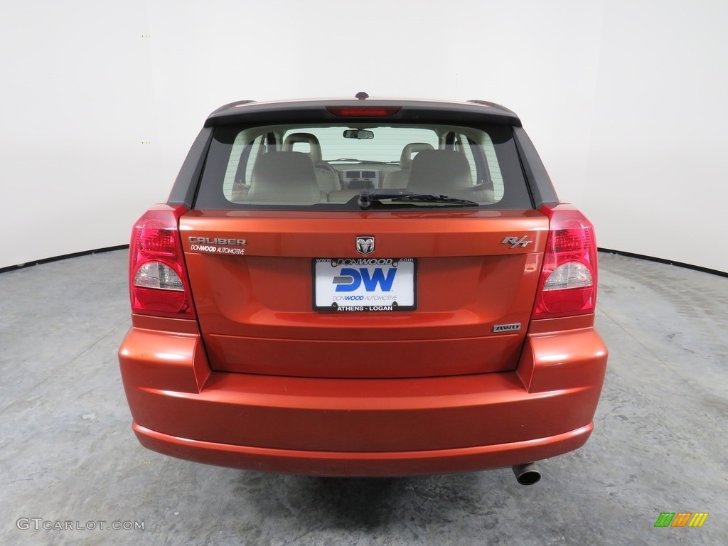 2008 Caliber R/T AWD - Sunburst Orange Pearl / Pastel Pebble Beige photo #14