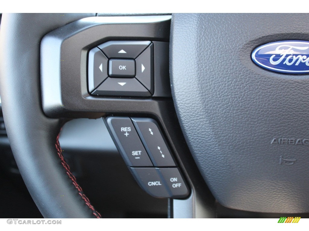 2019 Ford Expedition Limited Max Ebony Steering Wheel Photo #134211306
