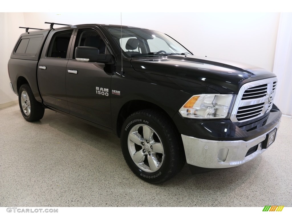 2016 1500 Big Horn Crew Cab 4x4 - Brilliant Black Crystal Pearl / Black/Diesel Gray photo #1