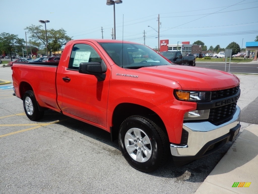 Red Hot 2019 Chevrolet Silverado 1500 WT Regular Cab Exterior Photo #134213553