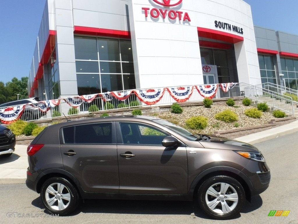 2013 Sportage LX AWD - Sand Track / Black photo #2