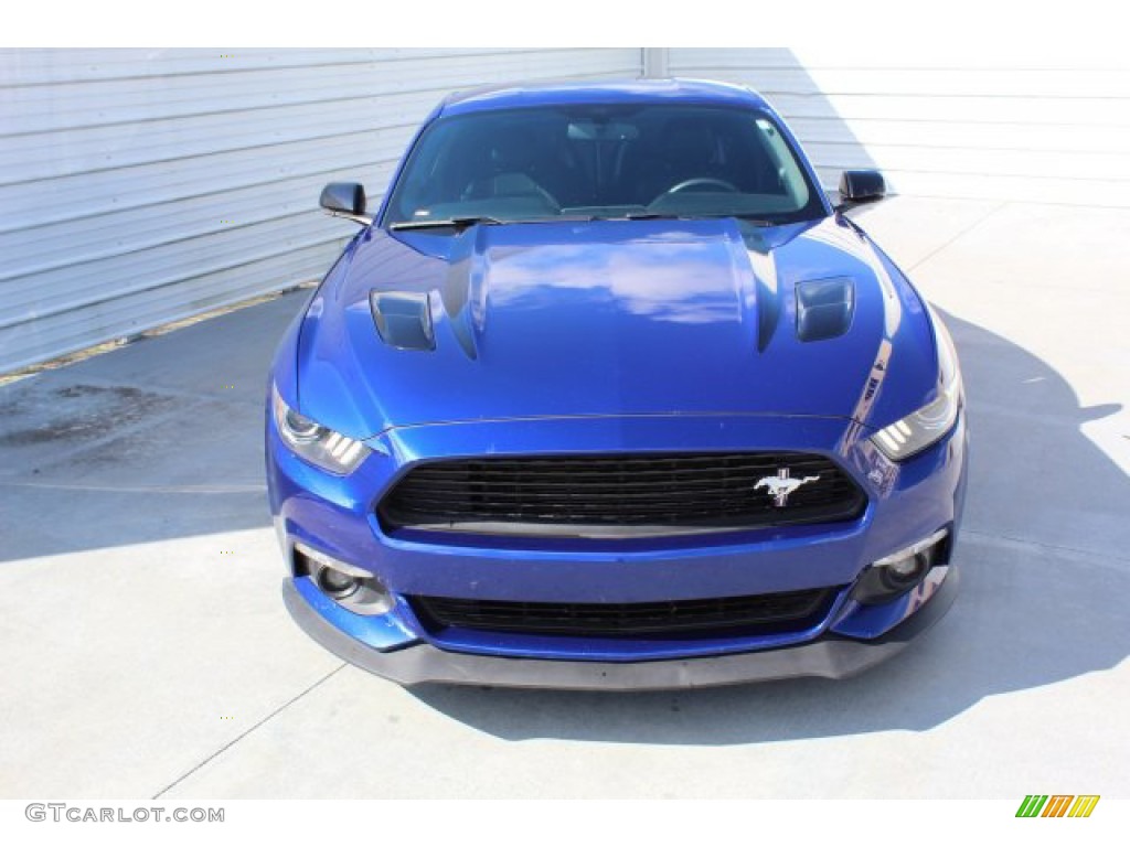 2016 Mustang GT Coupe - Deep Impact Blue Metallic / California Special Ebony Black/Miko Suede photo #3