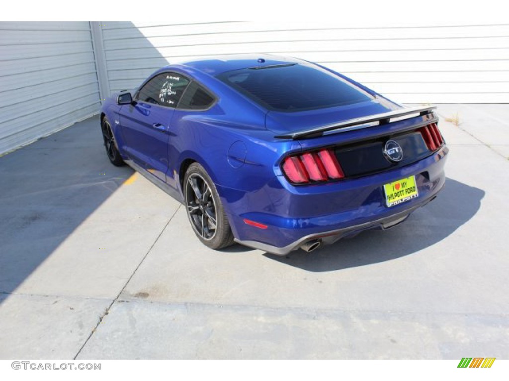 2016 Mustang GT Coupe - Deep Impact Blue Metallic / California Special Ebony Black/Miko Suede photo #5