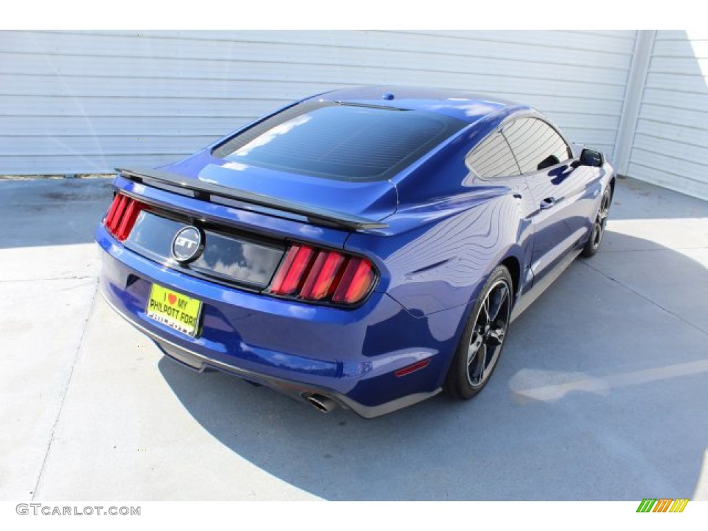 2016 Mustang GT Coupe - Deep Impact Blue Metallic / California Special Ebony Black/Miko Suede photo #7