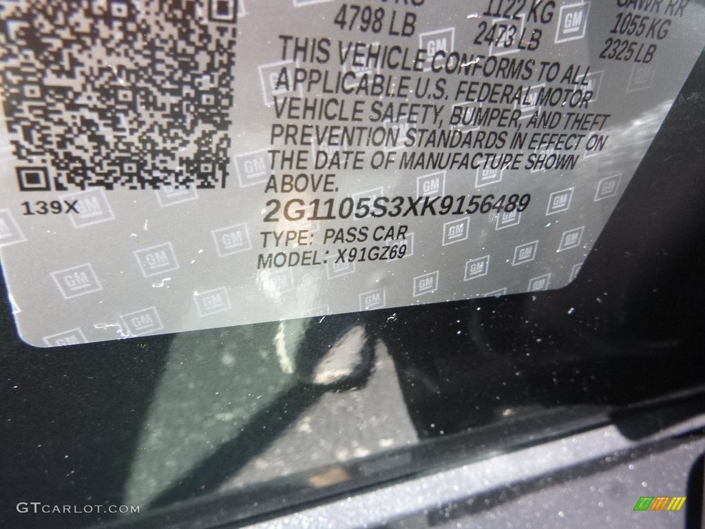 2019 Impala Premier - Nightfall Gray Metallic / Jet Black photo #15