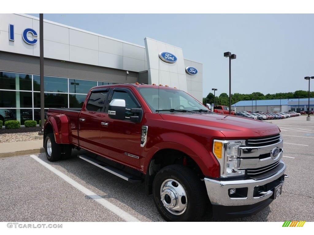 2017 F350 Super Duty Lariat Crew Cab 4x4 - Ruby Red / Black photo #1