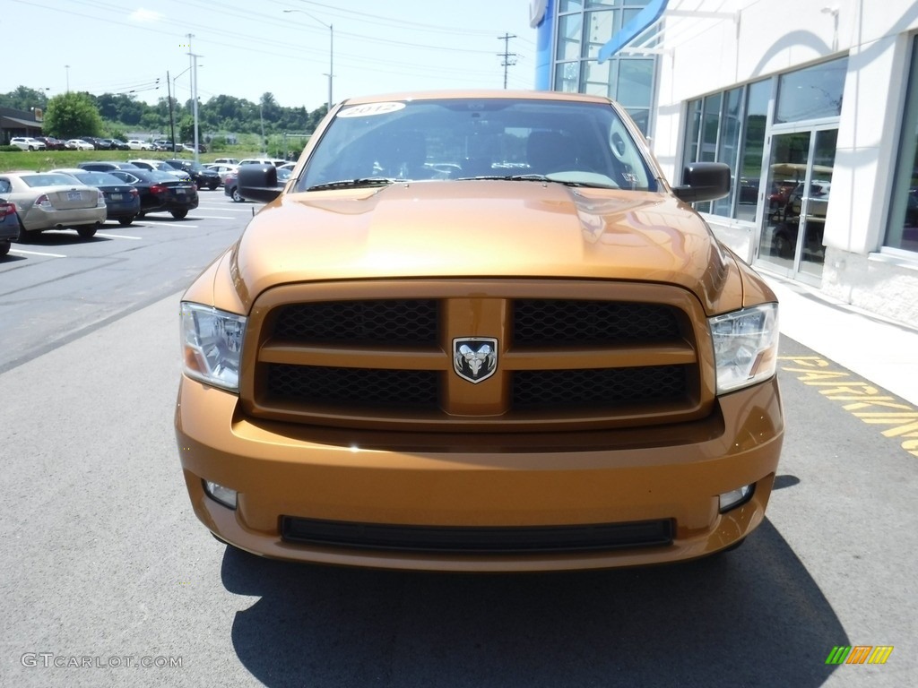 2012 Ram 1500 Express Quad Cab 4x4 - Tequila Sunrise Pearl / Dark Slate Gray/Medium Graystone photo #10