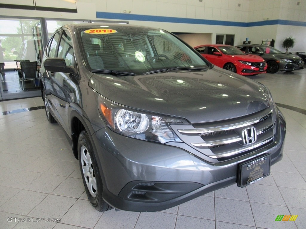 2013 CR-V LX AWD - Polished Metal Metallic / Gray photo #6