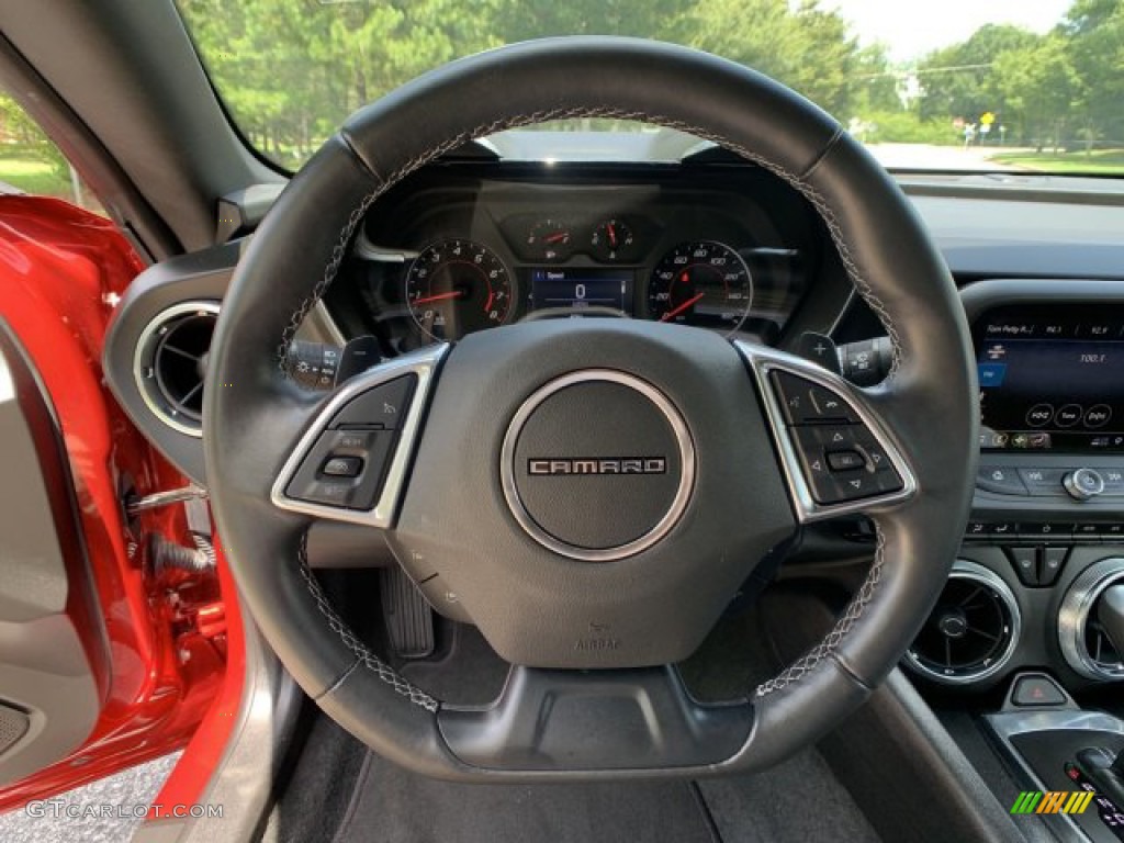 2019 Chevrolet Camaro LT Coupe Jet Black Steering Wheel Photo #134228730
