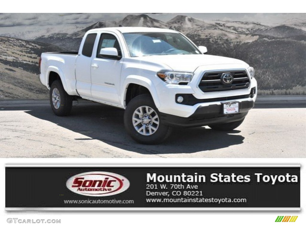 2019 Tacoma SR5 Access Cab 4x4 - Super White / Cement Gray photo #1