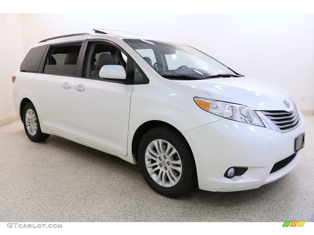 Blizzard White Pearl Toyota Sienna