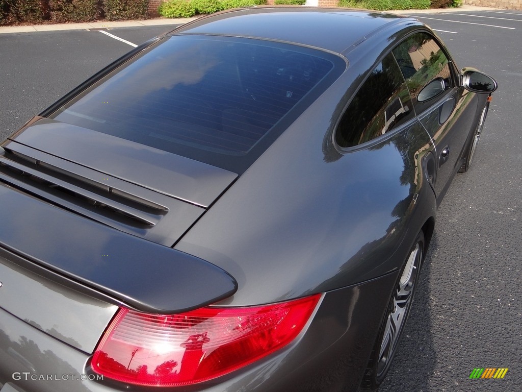 2008 911 Turbo Coupe - Slate Grey Metallic / Cocoa Brown photo #12