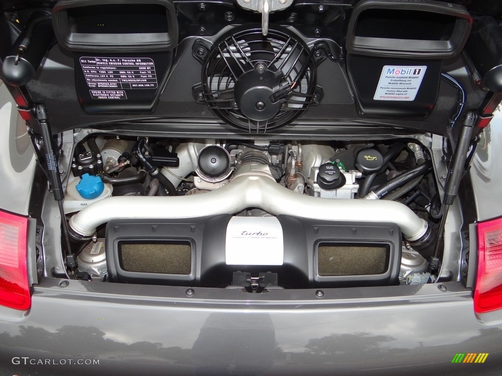 2008 911 Turbo Coupe - Slate Grey Metallic / Cocoa Brown photo #20