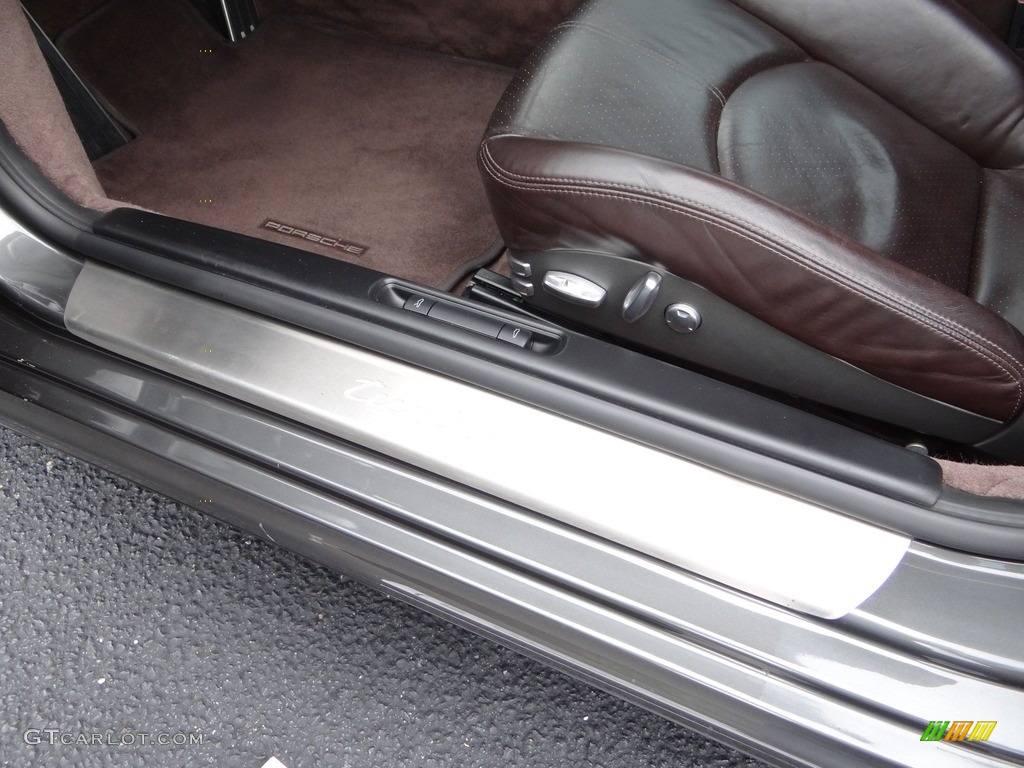 2008 911 Turbo Coupe - Slate Grey Metallic / Cocoa Brown photo #26