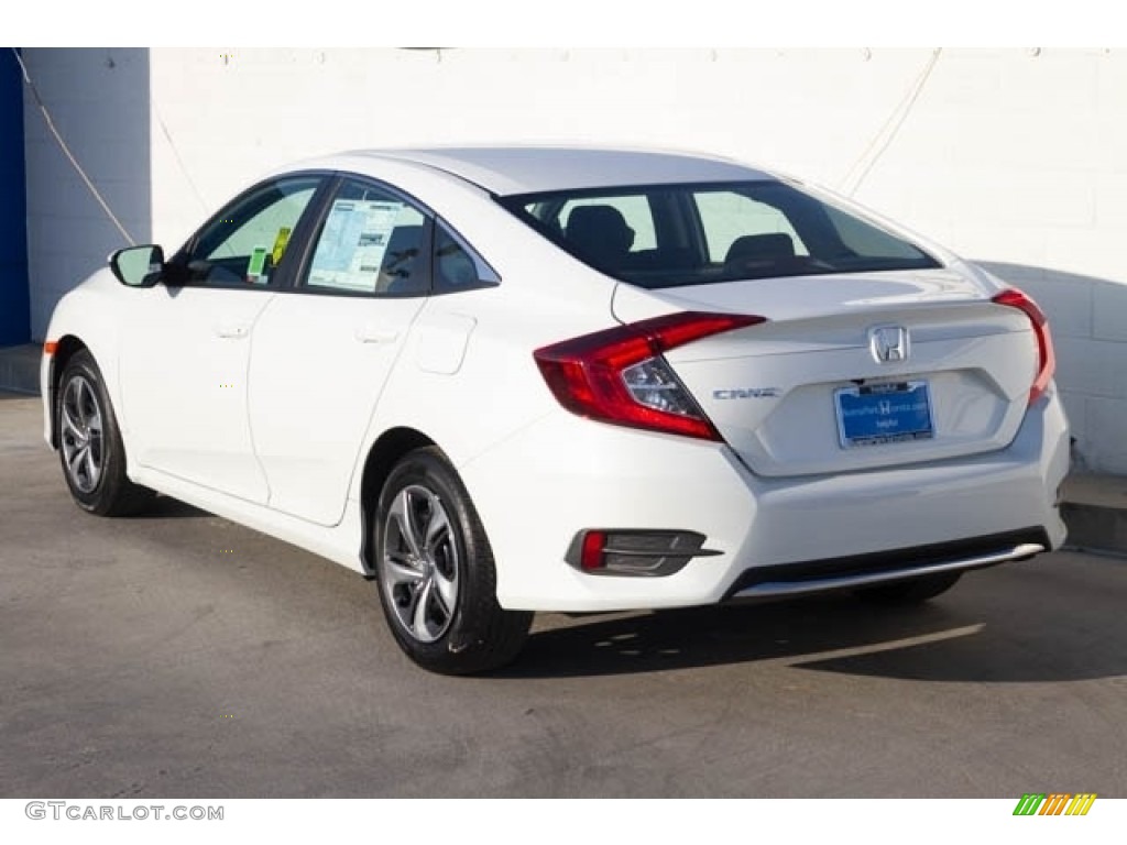 2019 Civic LX Sedan - Platinum White Pearl / Black photo #2