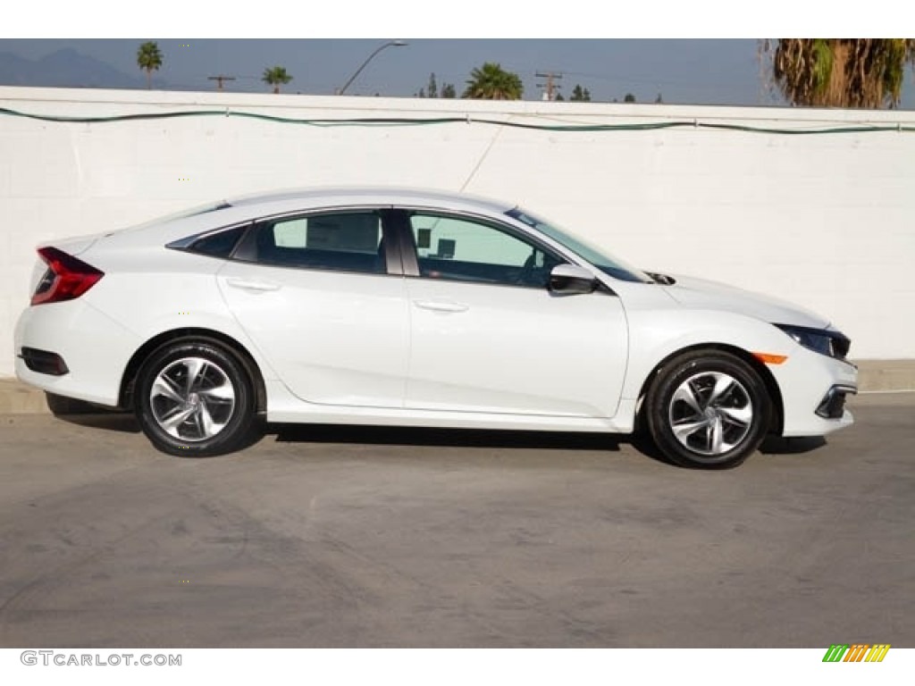 2019 Civic LX Sedan - Platinum White Pearl / Black photo #5