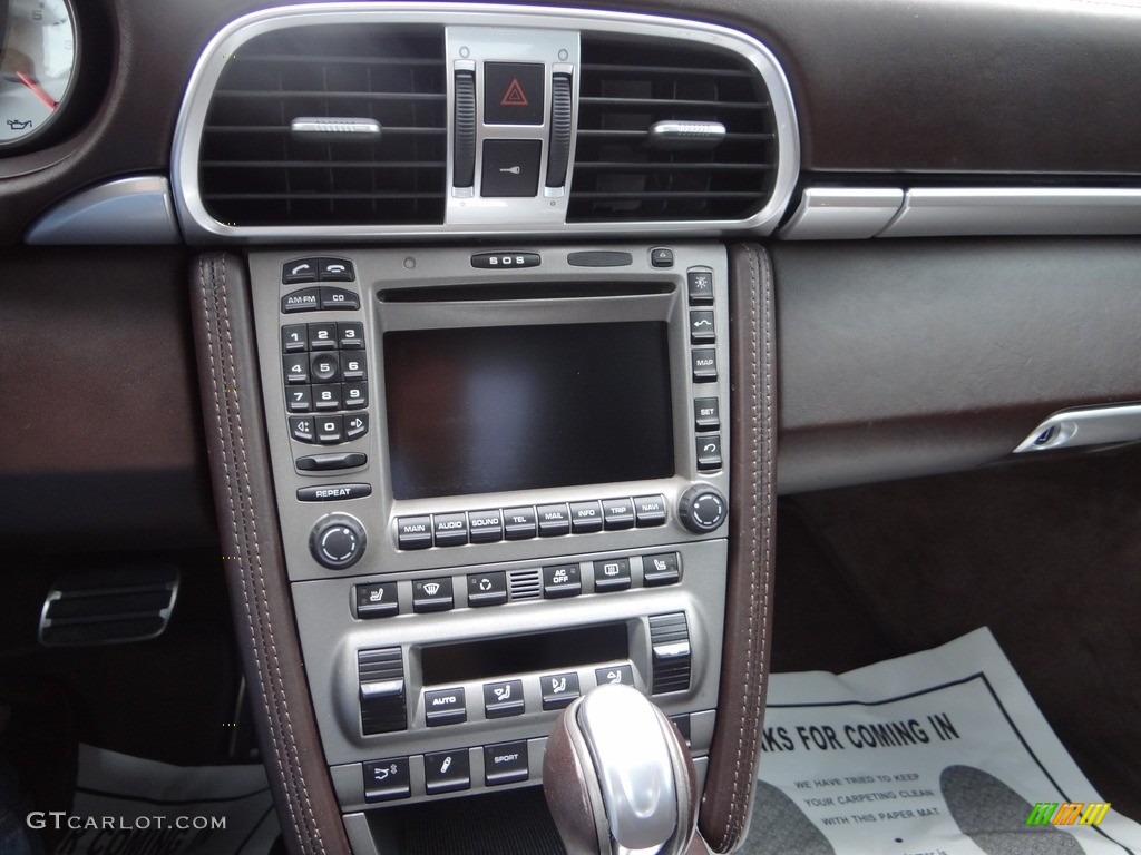 2008 911 Turbo Coupe - Slate Grey Metallic / Cocoa Brown photo #35