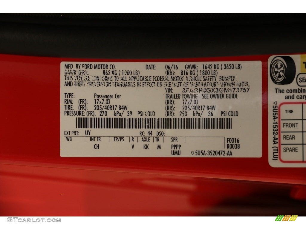 2016 Fiesta ST Hatchback - Molten Orange Metallic Tri-coat / ST Recaro Molten Orange photo #26