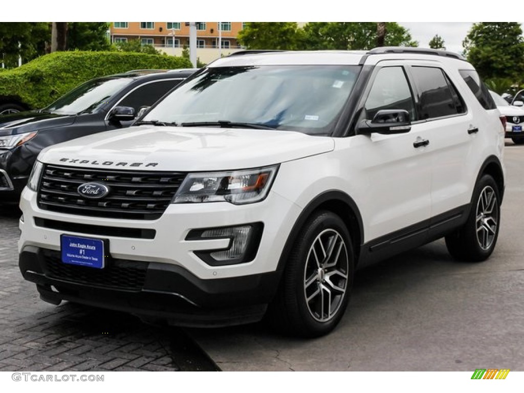 2016 Explorer Sport 4WD - White Platinum Metallic Tri-Coat / Ebony Black photo #3