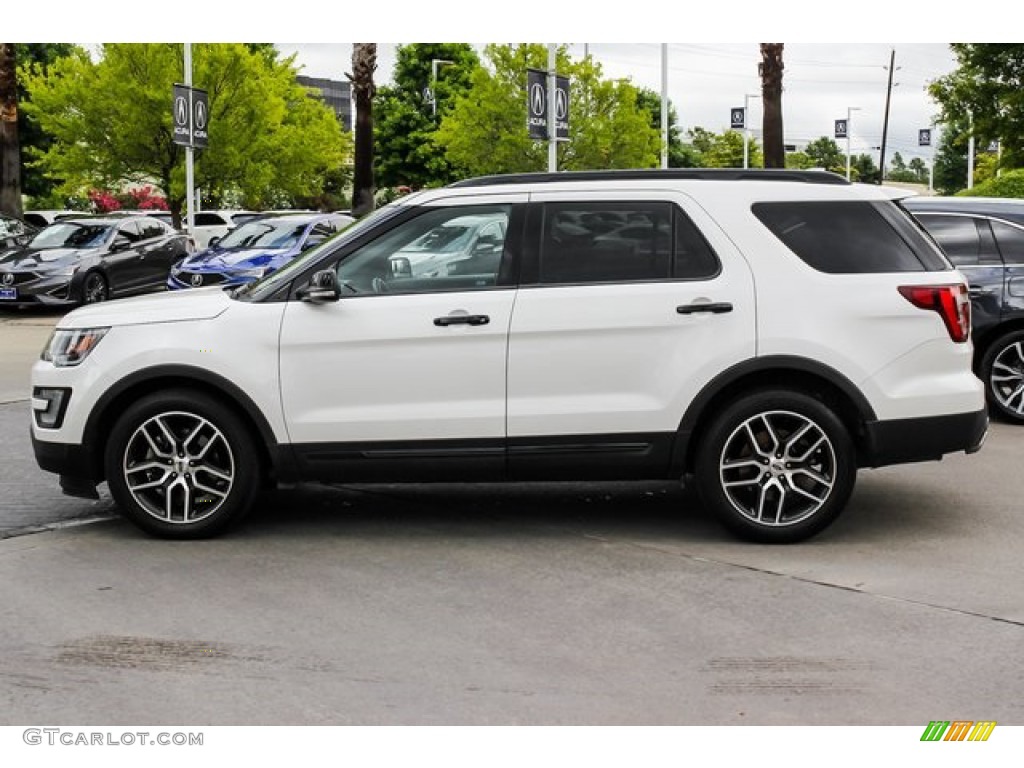 2016 Explorer Sport 4WD - White Platinum Metallic Tri-Coat / Ebony Black photo #4