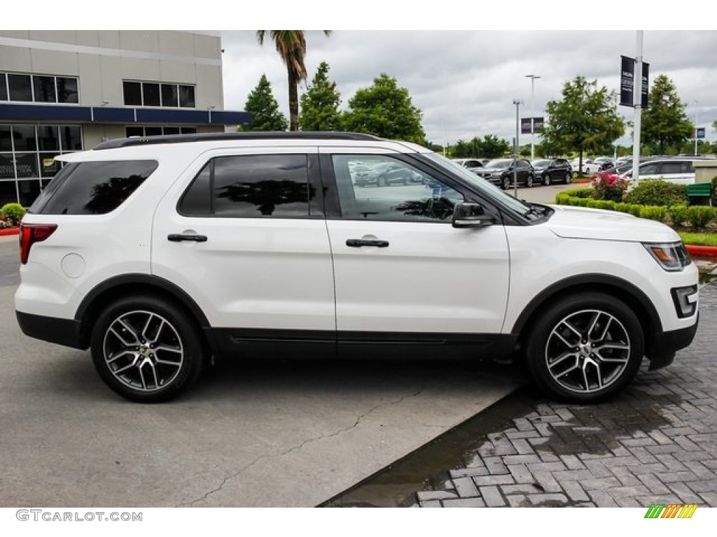 2016 Explorer Sport 4WD - White Platinum Metallic Tri-Coat / Ebony Black photo #8