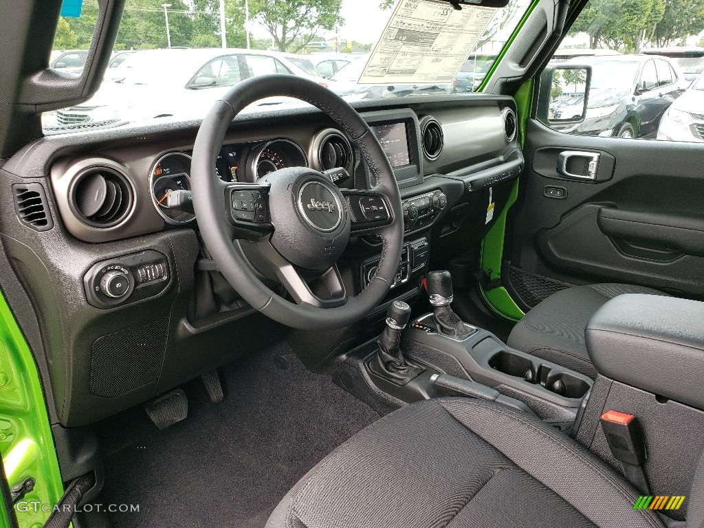 Black Interior 2019 Jeep Wrangler Unlimited Sport 4x4 Photo #134246247