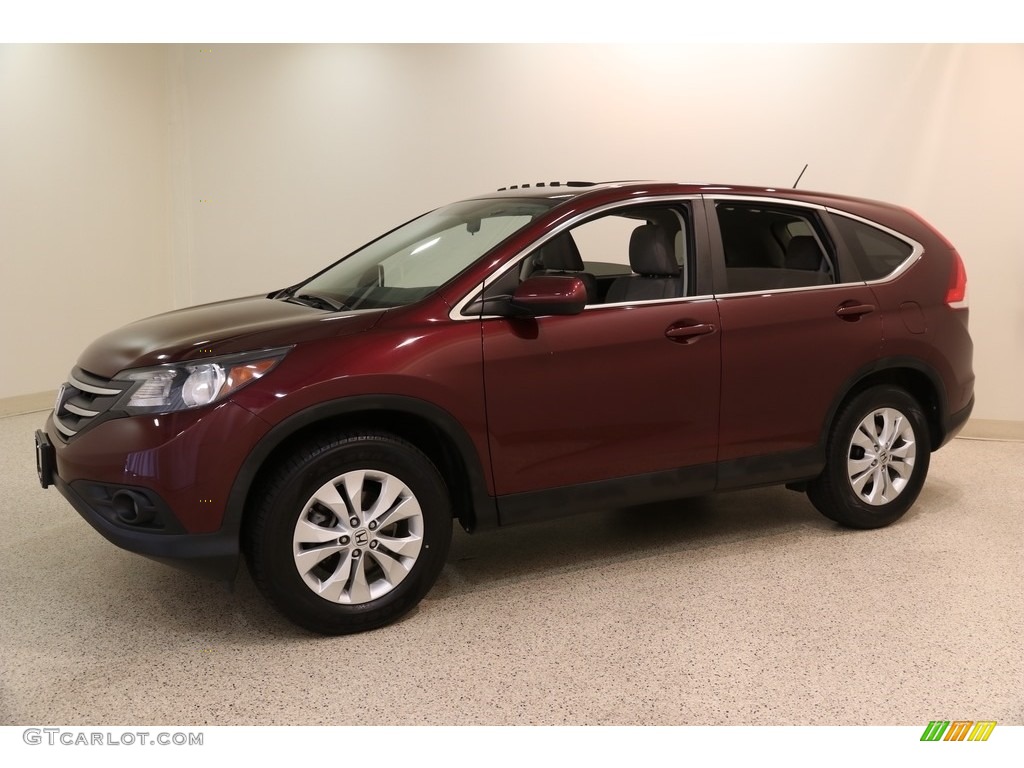 2013 CR-V EX AWD - Basque Red Pearl II / Gray photo #3