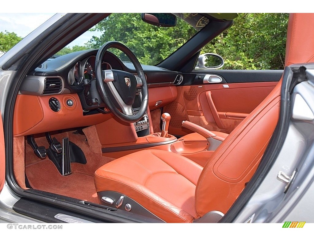 2006 911 Carrera 4 Cabriolet - GT Silver Metallic / Terracotta photo #30