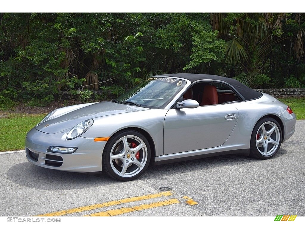 GT Silver Metallic 2006 Porsche 911 Carrera 4 Cabriolet Exterior Photo #134251231