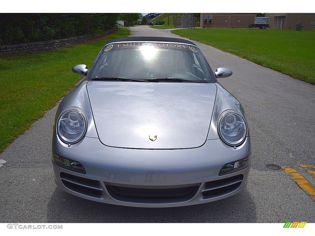 2006 911 Carrera 4 Cabriolet - GT Silver Metallic / Terracotta photo #68