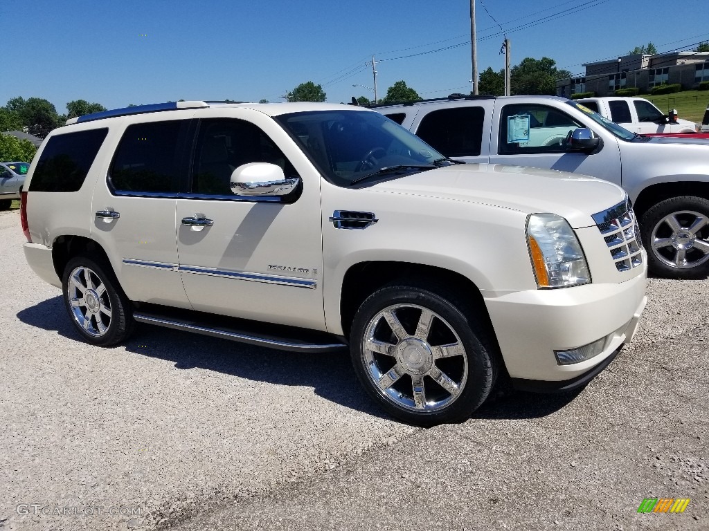 2007 Escalade AWD - White Diamond / Cocoa/Light Cashmere photo #1