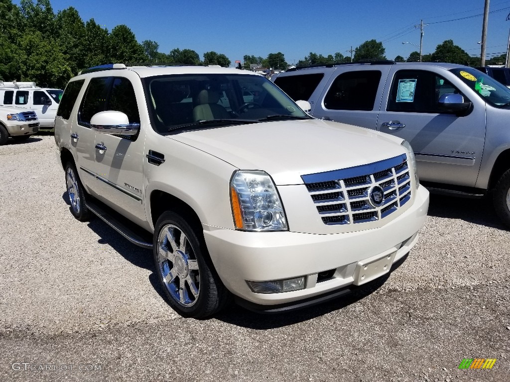2007 Escalade AWD - White Diamond / Cocoa/Light Cashmere photo #2