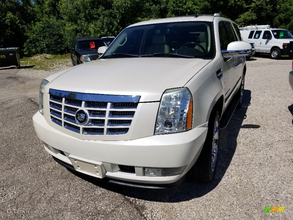 2007 Escalade AWD - White Diamond / Cocoa/Light Cashmere photo #3