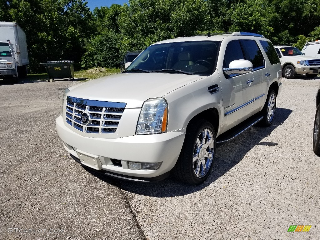 2007 Escalade AWD - White Diamond / Cocoa/Light Cashmere photo #4