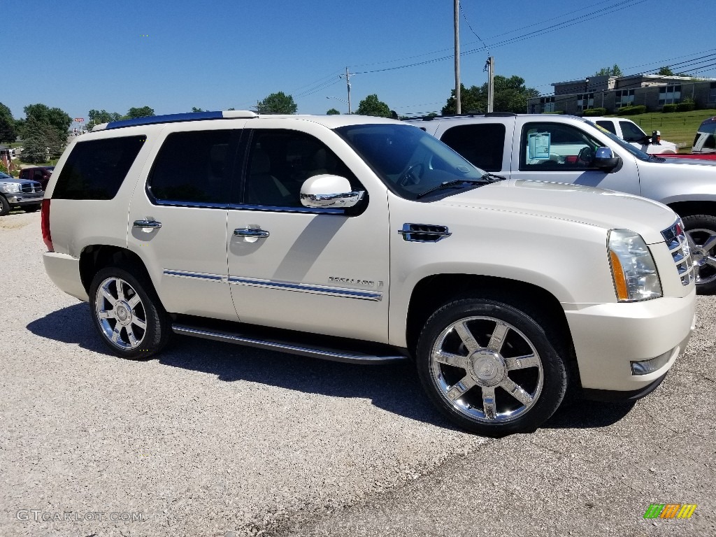 2007 Escalade AWD - White Diamond / Cocoa/Light Cashmere photo #9