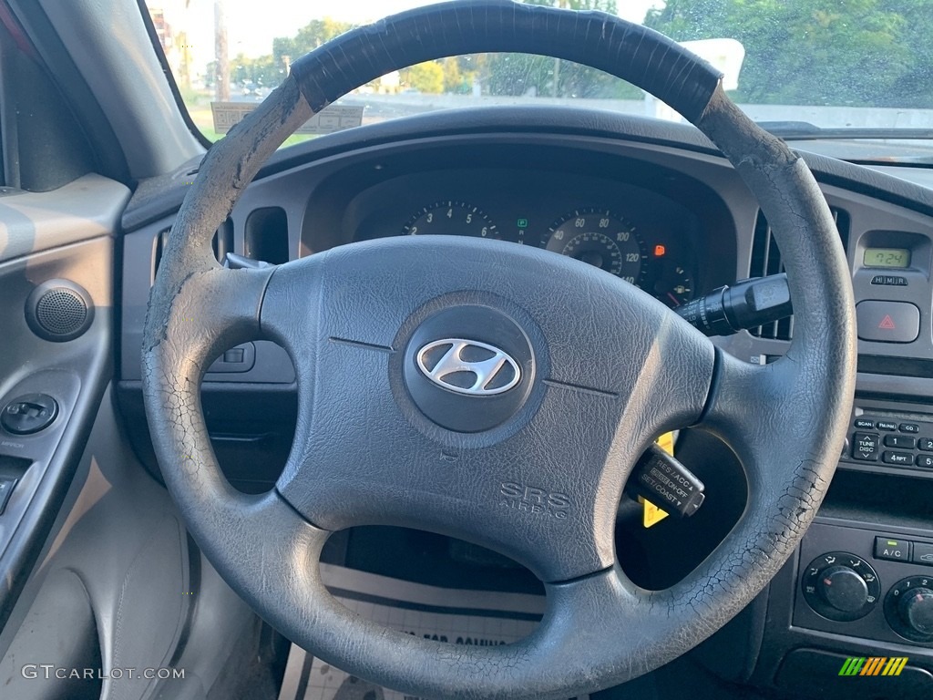 2005 Elantra GLS Sedan - Electric Red Metallic / Gray photo #16