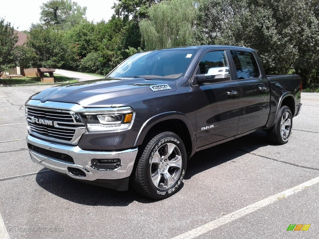 2019 1500 Laramie Crew Cab 4x4 - Granite Crystal Metallic / Mountain Brown/Light Frost Beige photo #2