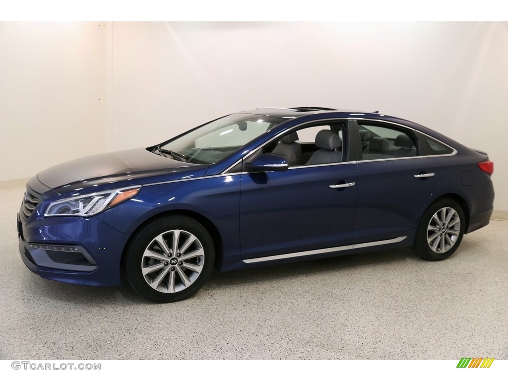 2016 Sonata Limited - Lakeside Blue / Gray photo #3