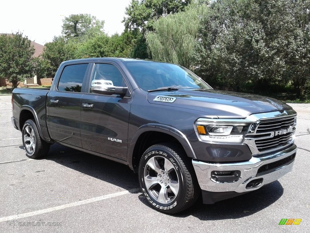 2019 1500 Laramie Crew Cab 4x4 - Granite Crystal Metallic / Mountain Brown/Light Frost Beige photo #4