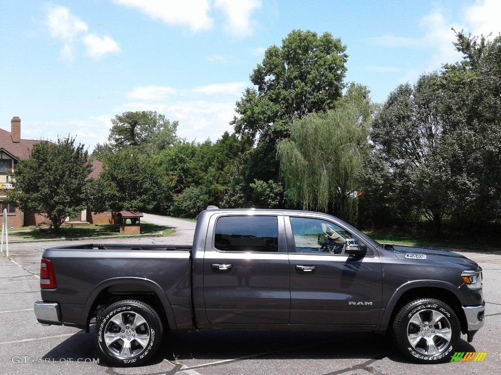 2019 1500 Laramie Crew Cab 4x4 - Granite Crystal Metallic / Mountain Brown/Light Frost Beige photo #5