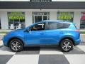 2018 Electric Storm Blue Toyota RAV4 XLE  photo #1