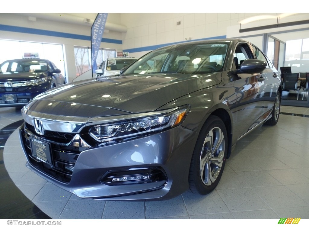 2019 Accord EX-L Sedan - Modern Steel Metallic / Black photo #1