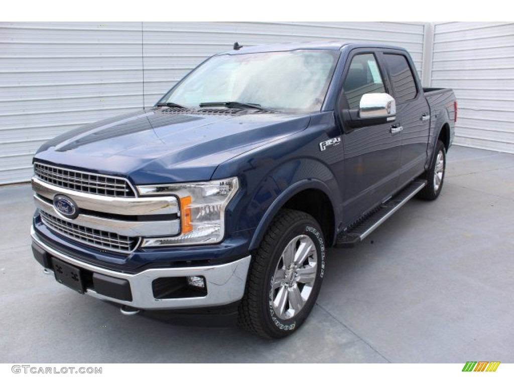 2019 F150 Lariat SuperCrew 4x4 - Blue Jeans / Black photo #4
