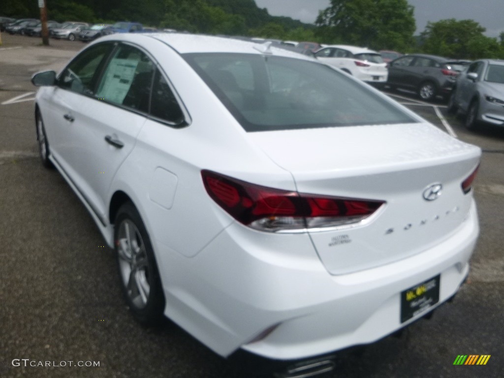 2019 Sonata Sport - Quartz White Pearl / Black photo #6