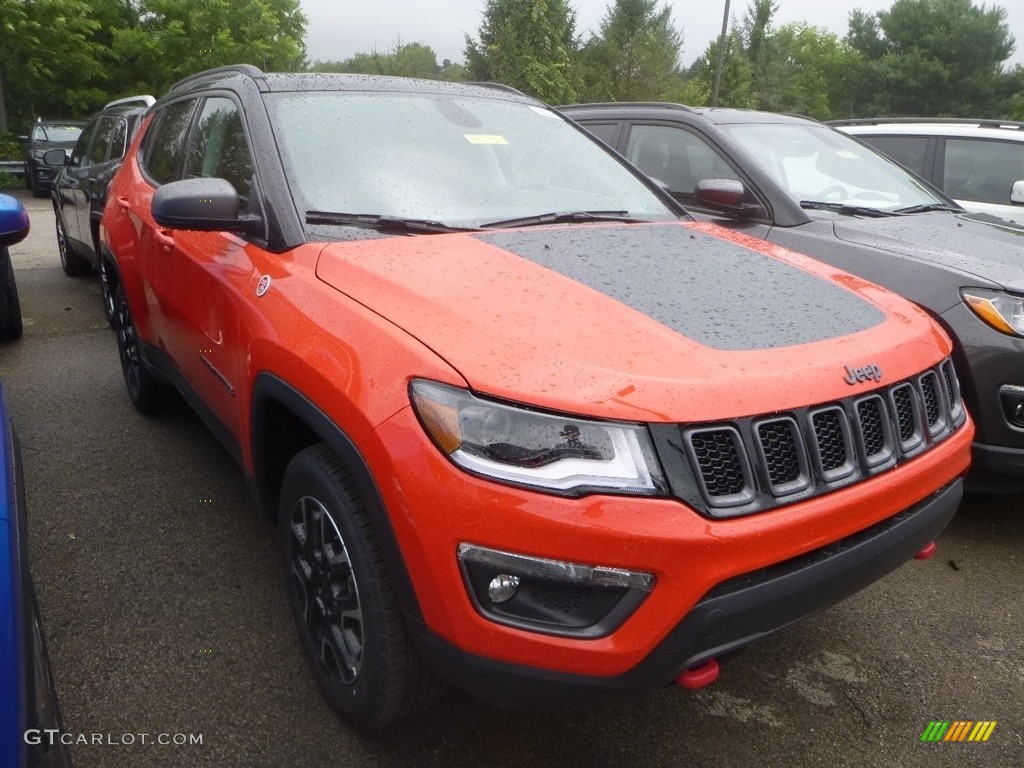 Spitfire Orange 2019 Jeep Compass Trailhawk 4x4 Exterior Photo #134280737