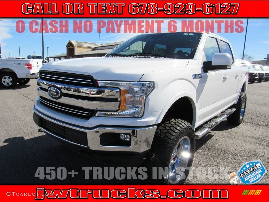 2018 F150 Lariat SuperCrew 4x4 - Oxford White / Light Camel photo #1