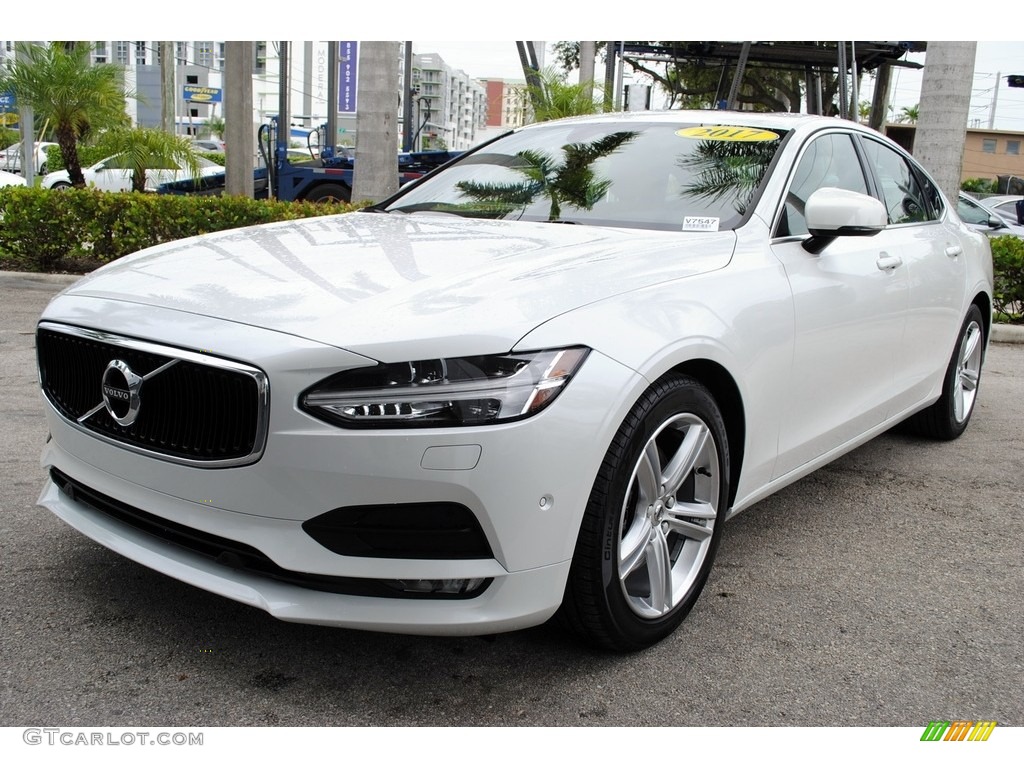 Crystal White Pearl Metallic 2017 Volvo S90 T5 Exterior Photo #134281177