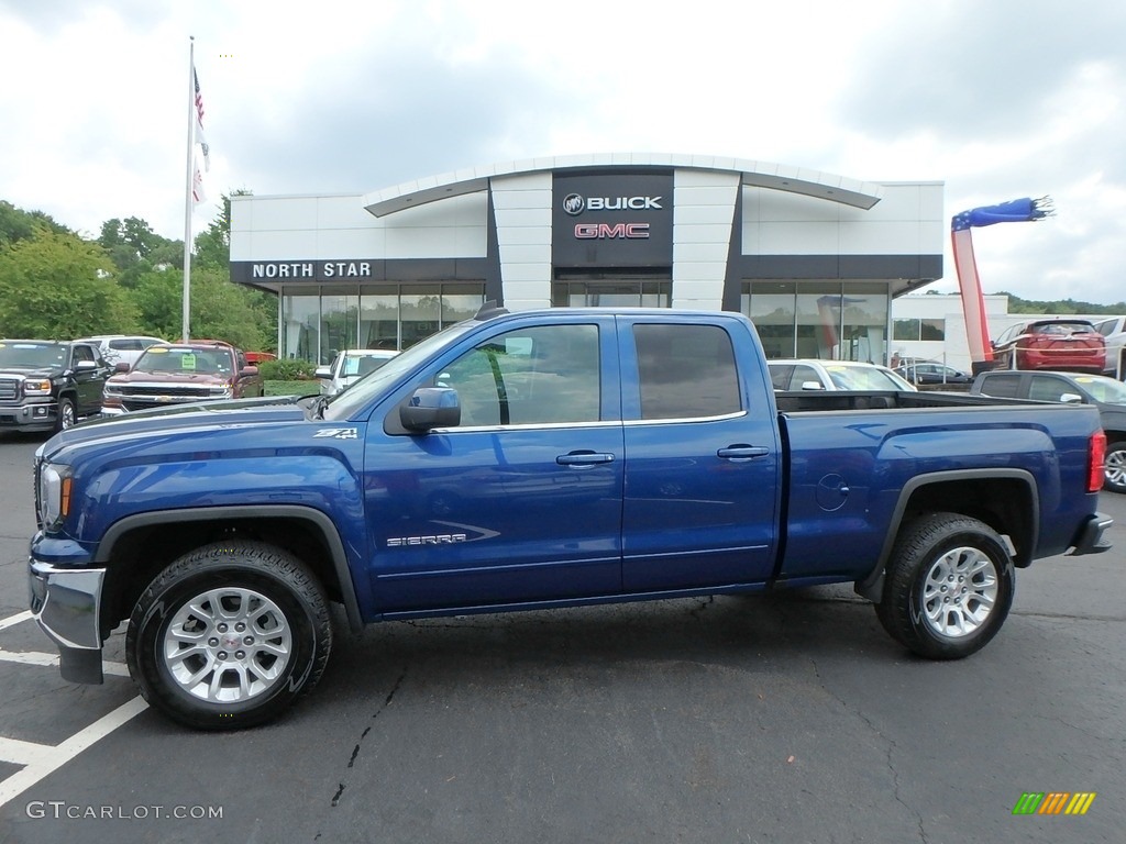 2019 Sierra 1500 Limited SLE Double Cab 4WD - Stone Blue Metallic / Jet Black photo #1