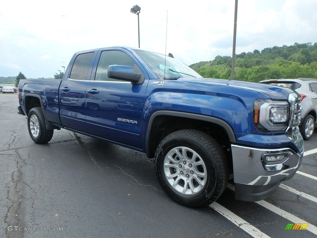 Stone Blue Metallic 2019 GMC Sierra 1500 Limited SLE Double Cab 4WD Exterior Photo #134281309
